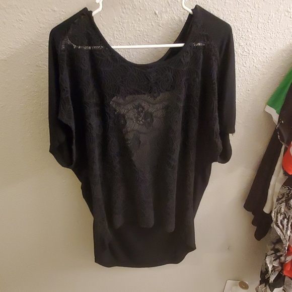 Black lace shirt - Picture 1 of 2